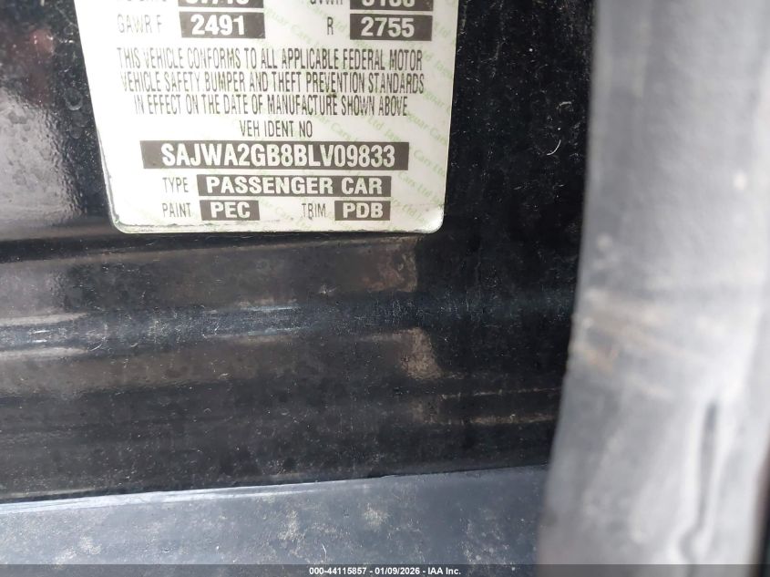 2011 Jaguar Xj Xjl VIN: SAJWA2GB8BLV09833 Lot: 44115857