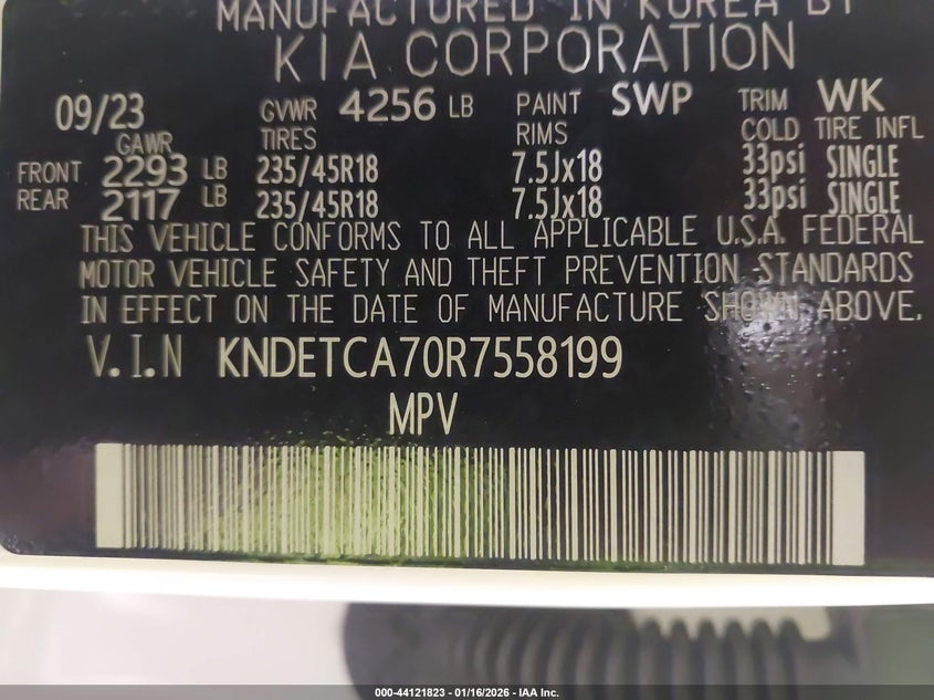 2024 Kia Seltos Sx Turbo VIN: KNDETCA70R7558199 Lot: 44121823