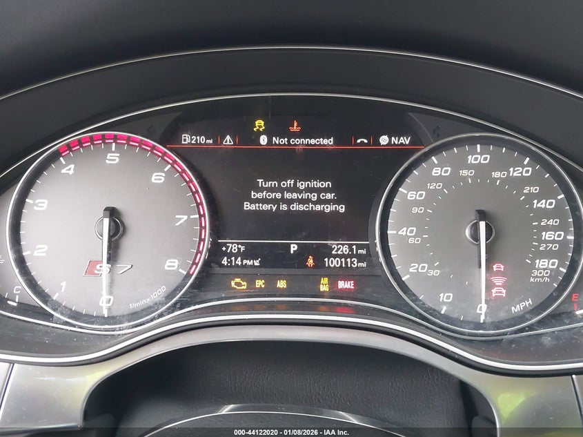 2015 Audi S7 4.0T VIN: WAUW2AFC8FN015625 Lot: 44122020