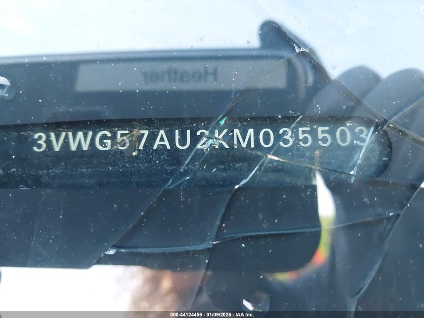 2019 Volkswagen Golf 1.4T S/1.4T Se VIN: 3VWG57AU2KM035503 Lot: 44124459