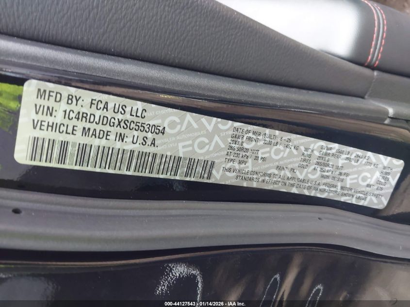 2025 Dodge Durango - 1C4RDJDGXSC553054