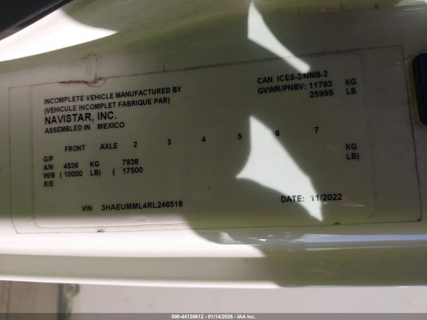 2024 International MV-Series - 3HAEUMML4RL246518