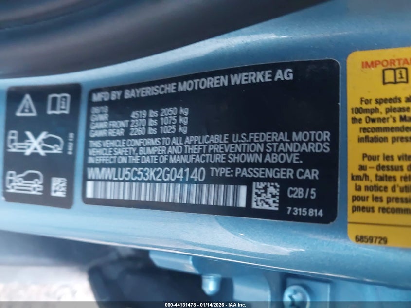 VIN WMWLU5C53K2G04140 2019 MINI CLUBMAN COOPER S