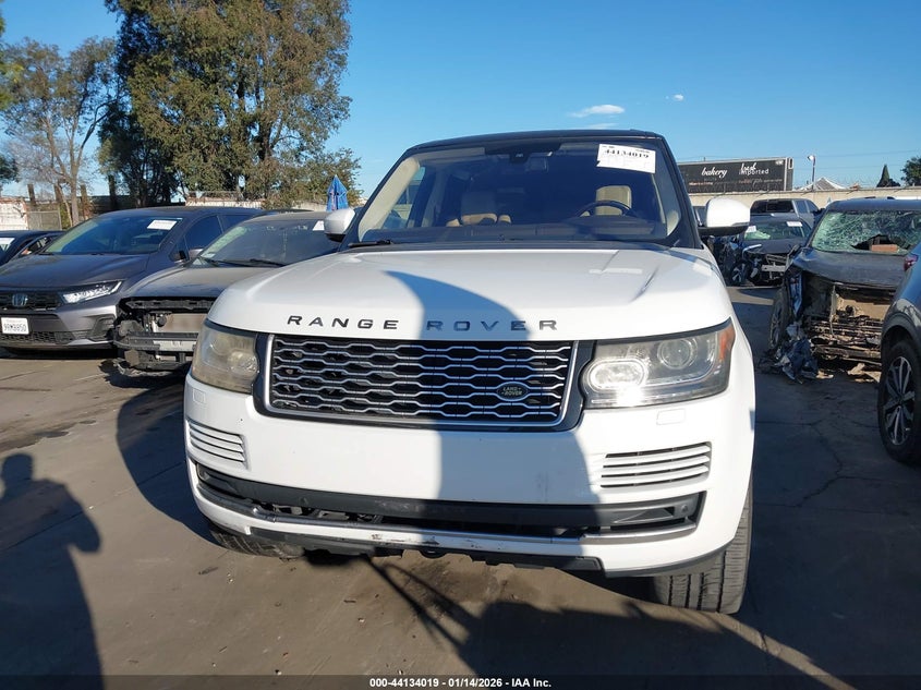 2016 Land Rover Range Rover 3.0L V6 Supercharged Hse VIN: SALGS2VFXGA273882 Lot: 44134019