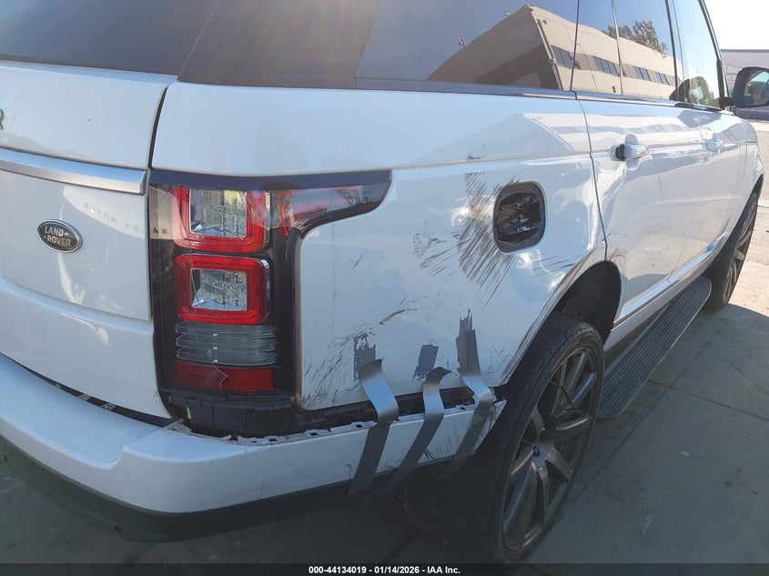 2016 Land Rover Range Rover 3.0L V6 Supercharged Hse VIN: SALGS2VFXGA273882 Lot: 44134019