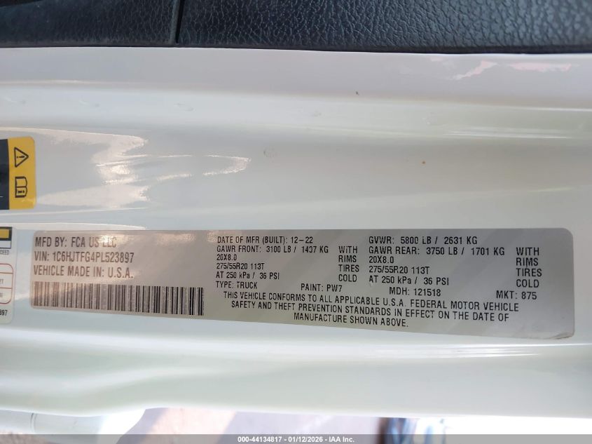 2023 Jeep Gladiator - 1C6HJTFG4PL523897