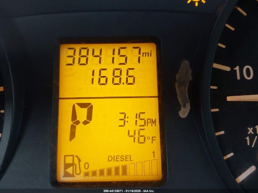 2011 Mercedes-Benz Sprinter 2500 High Roof VIN: WD3PE8CB9B5603041 Lot: 44135071