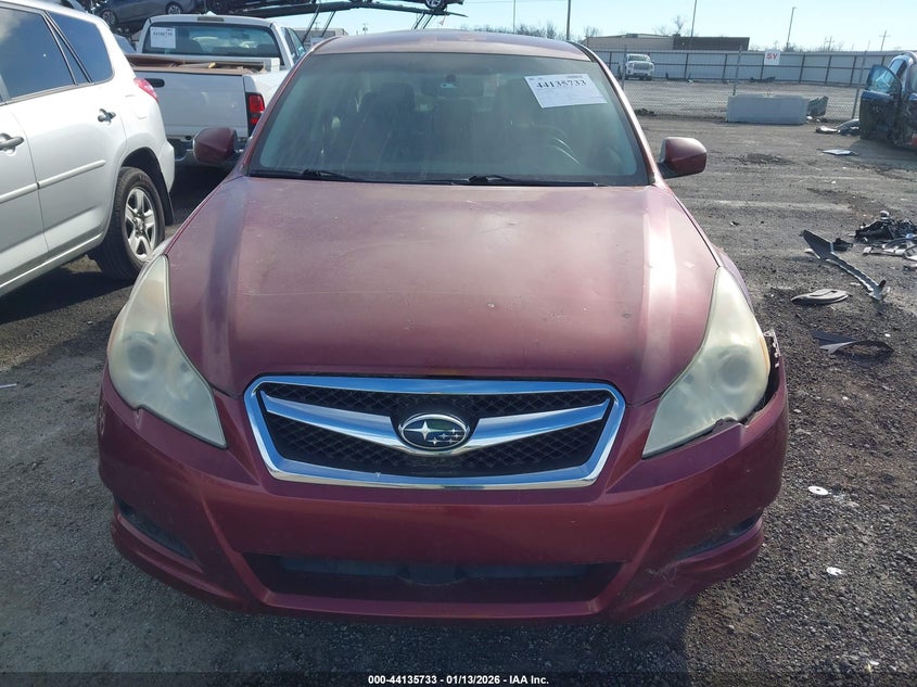 2012 Subaru LEGACY 2.5 2.5I red Lot 111044135733 Vin 4S3BMCA60C3003856