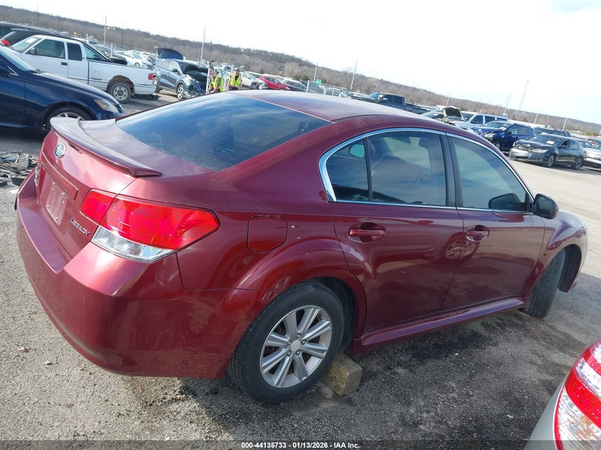 2012 Subaru LEGACY 2.5 2.5I red Lot 111044135733 Vin 4S3BMCA60C3003856