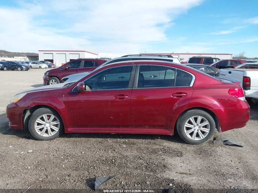 2012 Subaru LEGACY 2.5 2.5I red Lot 111044135733 Vin 4S3BMCA60C3003856