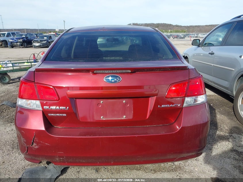 2012 Subaru LEGACY 2.5 2.5I red Lot 111044135733 Vin 4S3BMCA60C3003856
