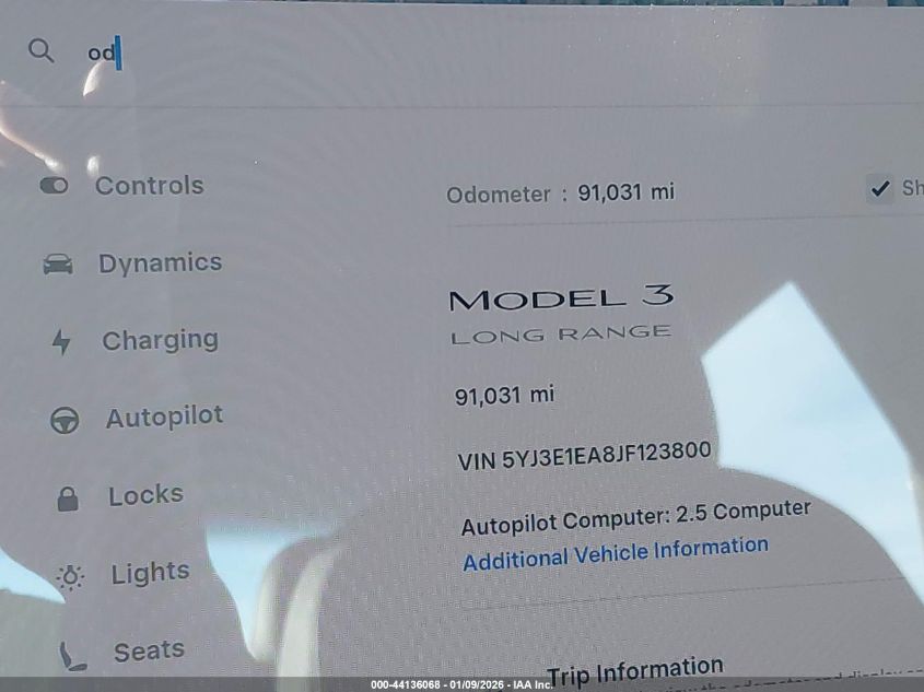 2018 Tesla Model 3 - 5YJ3E1EA8JF123800