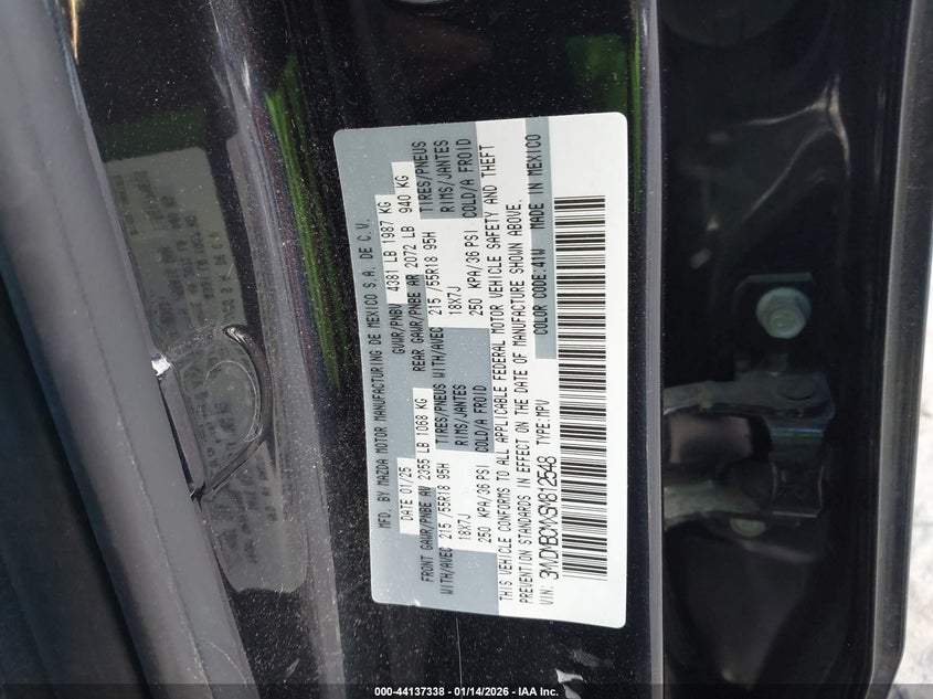 VIN 3MVDMBCMXSM812548 2025 MAZDA CX-30 2.5 S PREFERRED PACKAGE