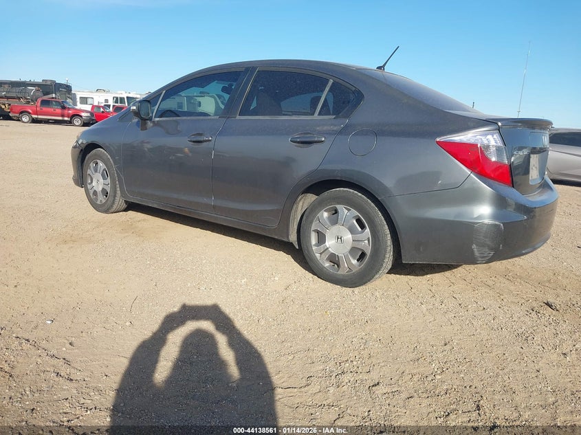 JHMFB4F24CS004290 2012 Honda Civic 1.5 Hybrid grey