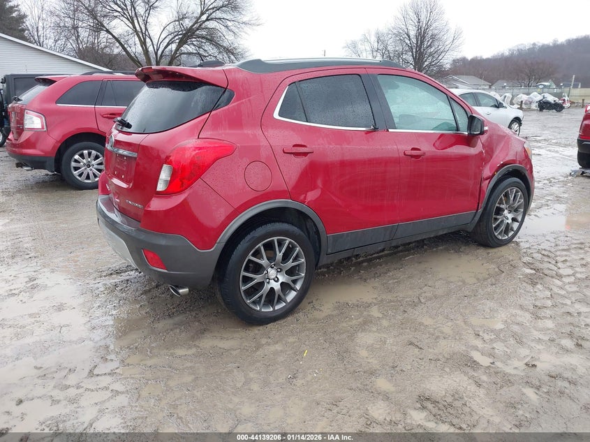 Vin: kl4cj1smxgb592810, lot: 44635136, buick encore sport touring 20164