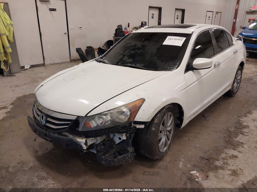 2012 Honda Accord 3.5 3.5 Ex-L white Lot 111044139364 Vin 1HGCP3F88CA016826