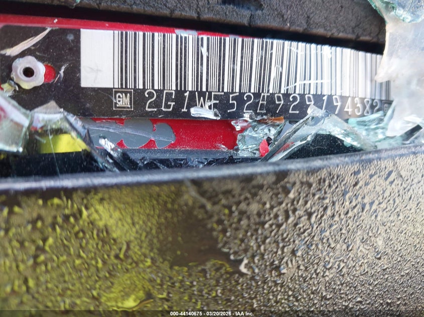 2002 Chevrolet Impala VIN: 2G1WF52E929194382 Lot: 44140675