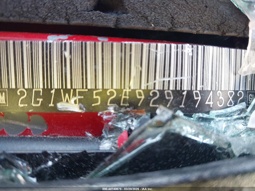 2002 Chevrolet Impala VIN: 2G1WF52E929194382 Lot: 44140675