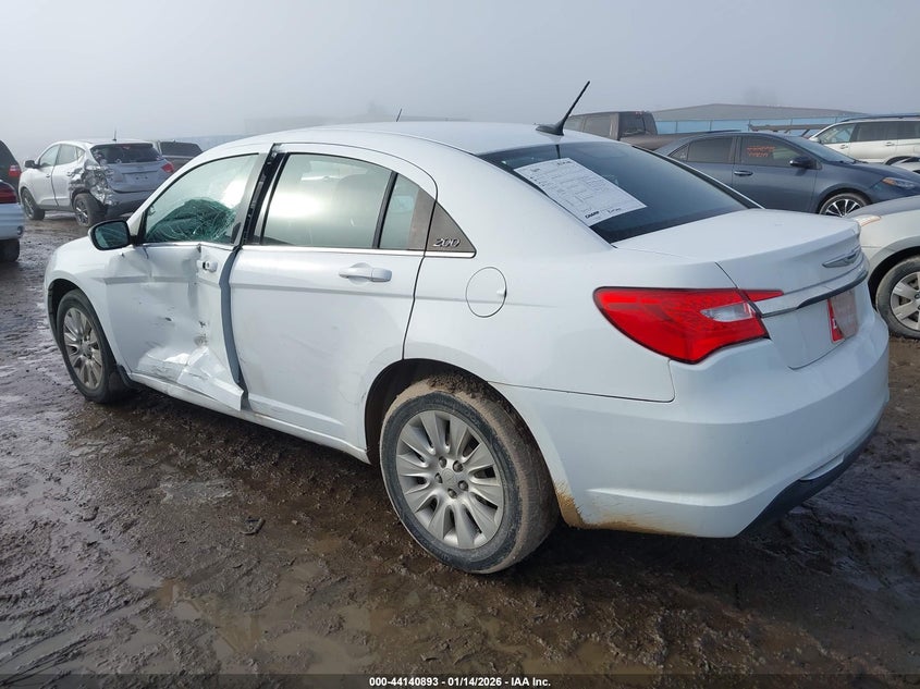 2012 Chrysler 200 2.4 Lx White Lot 111044140893 Vin 1C3CCBABXCN135529