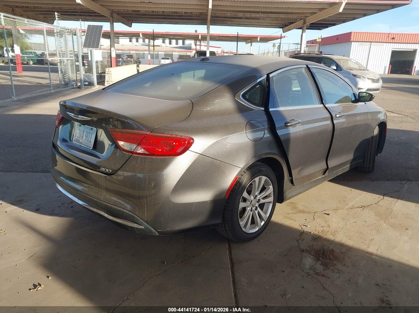 Vin: 1c3cccab4fn554406, lot: 44637656, chrysler 200 limited 20154