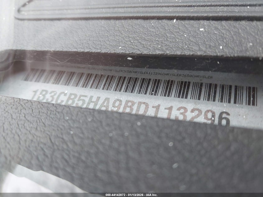 2011 Dodge Caliber Heat VIN: 1B3CB5HA9BD113296 Lot: 44142872
