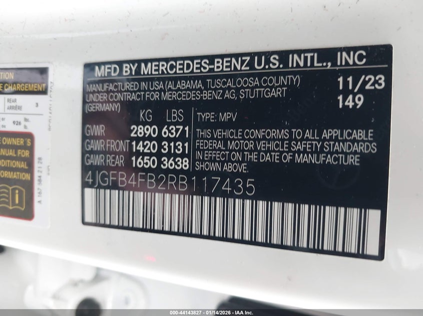 VIN 4JGFB4FB2RB117435 2024 MERCEDES-BENZ GLE 350 4MATIC