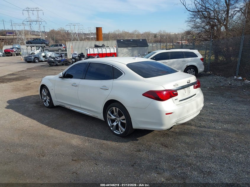 Vin: jn1by1pr6hm210413, lot: 44642151, infiniti q70l 3.7x 20173