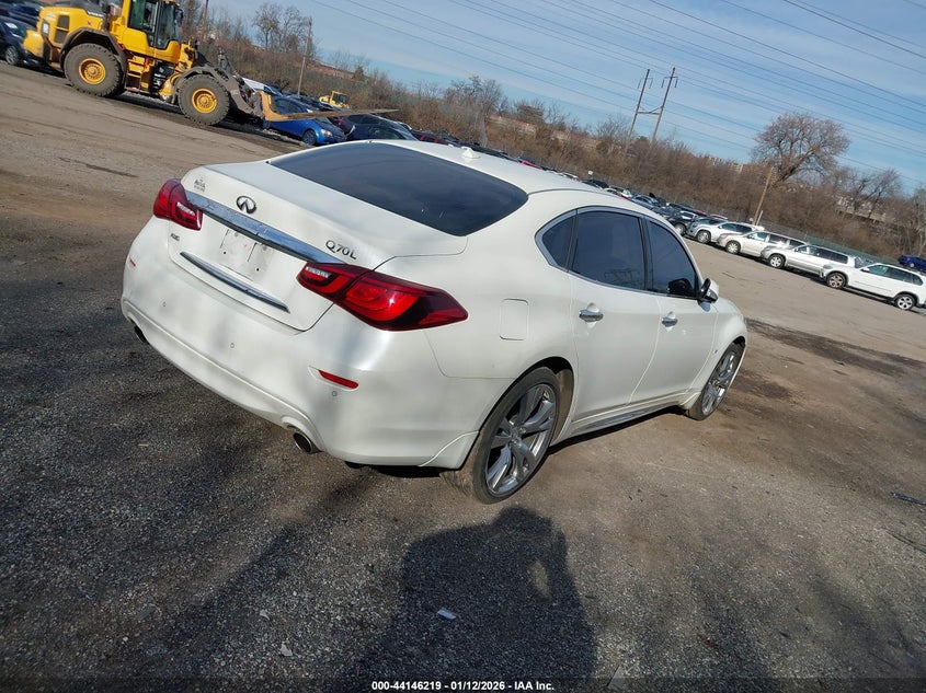 Vin: jn1by1pr6hm210413, lot: 44642151, infiniti q70l 3.7x 20174