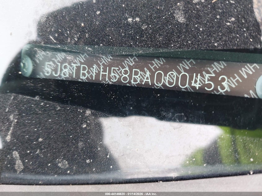 2011 Acura Rdx VIN: 5J8TB1H58BA000453 Lot: 44146620