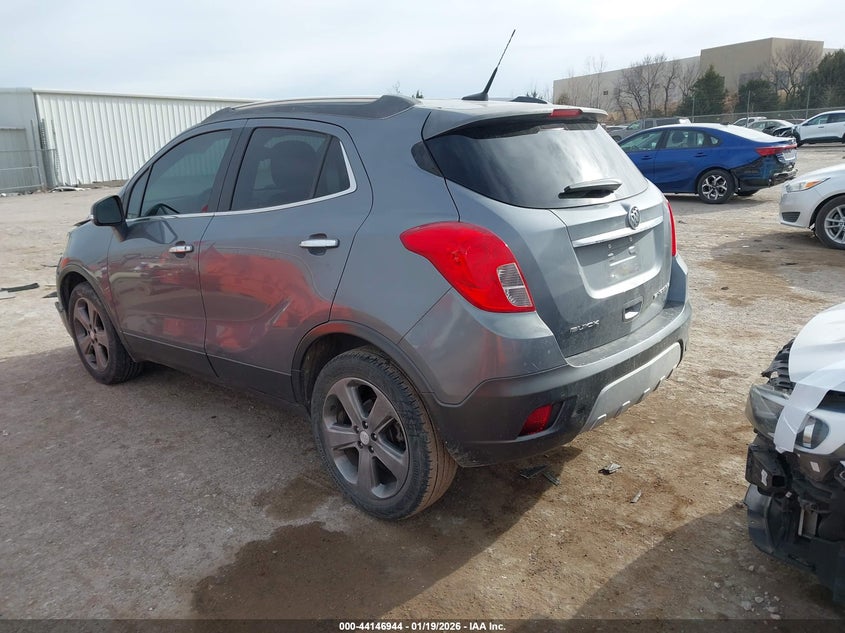 Vin: kl4cjcsb2eb611714, lot: 44642876, buick encore leather 20143