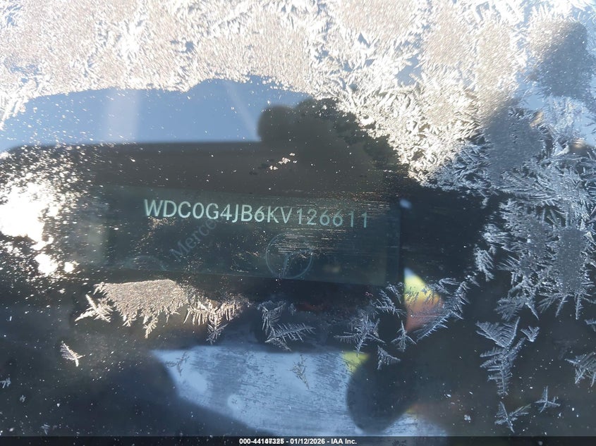 VIN WDC0G4JB6KV126611 2019 MERCEDES-BENZ GLC 300