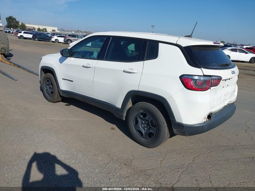 Vin: 3c4njcab8jt488283, lot: 44645136, jeep compass sport fwd 20183