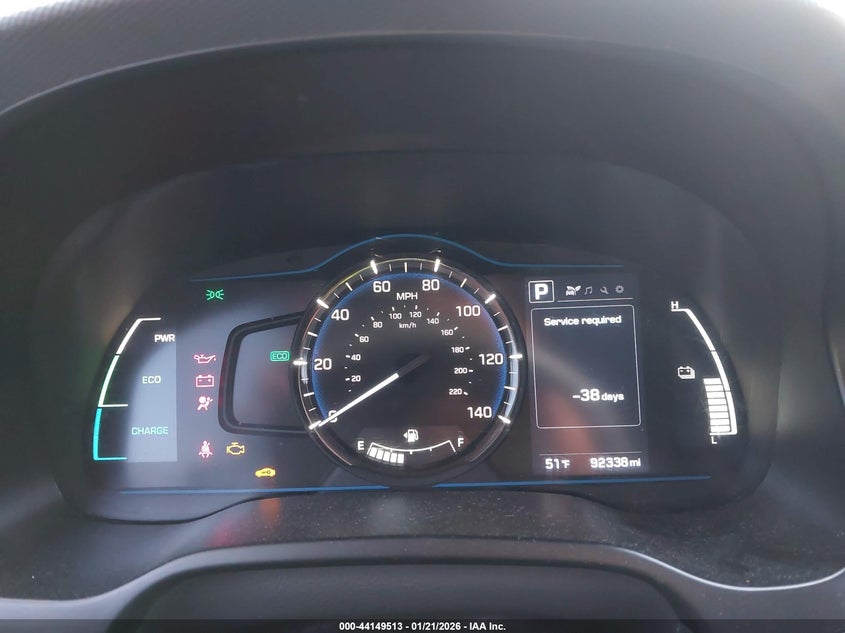 VIN KMHC65LCXKU167522 2019 HYUNDAI IONIQ HYBRID BLUE