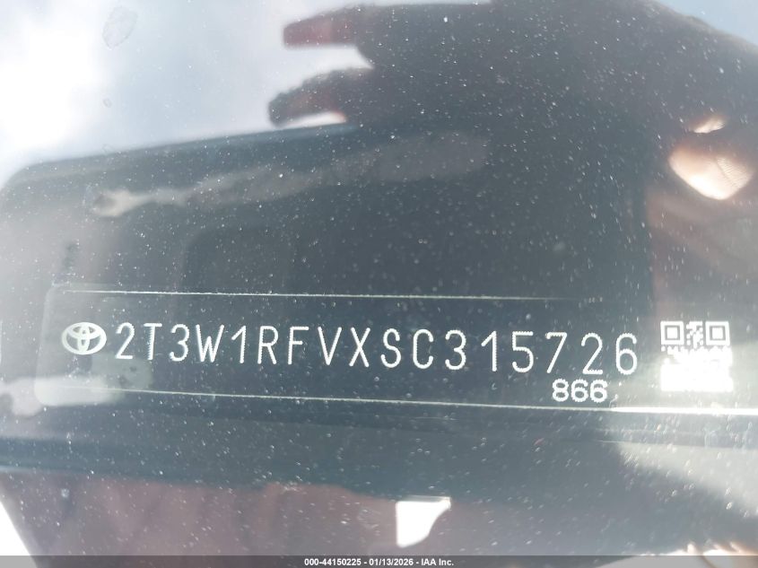 2025 Toyota RAV4 - 2T3W1RFVXSC315726