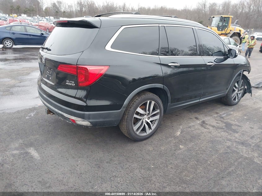 Vin: 5fnyf6h07gb105123, lot: 44646631, honda pilot elite 20164