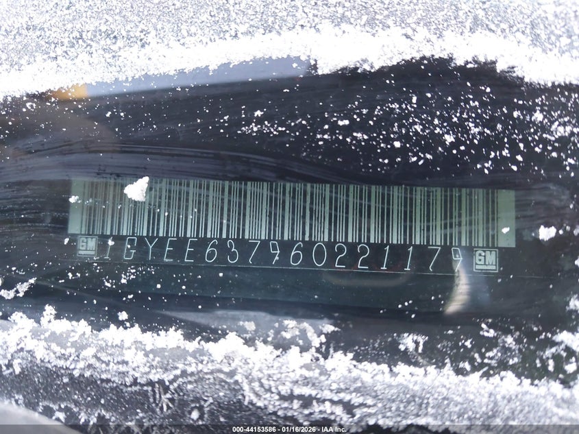 2006 Cadillac Srx V6 VIN: 1GYEE637960221179 Lot: 44153586