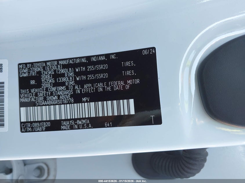 2024 Lexus Tx 350 Premium VIN: 5TDAAAB66RS018778 Lot: 44153626