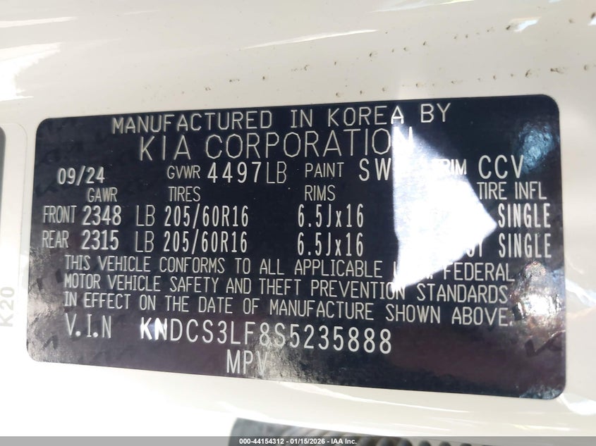 VIN KNDCS3LF8S5235888 2025 KIA NIRO PLUG-IN HYBRID EX