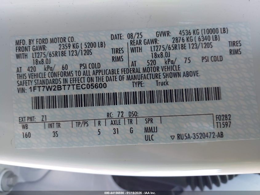 2026 Ford F-250 - 1FT7W2BT7TEC05600