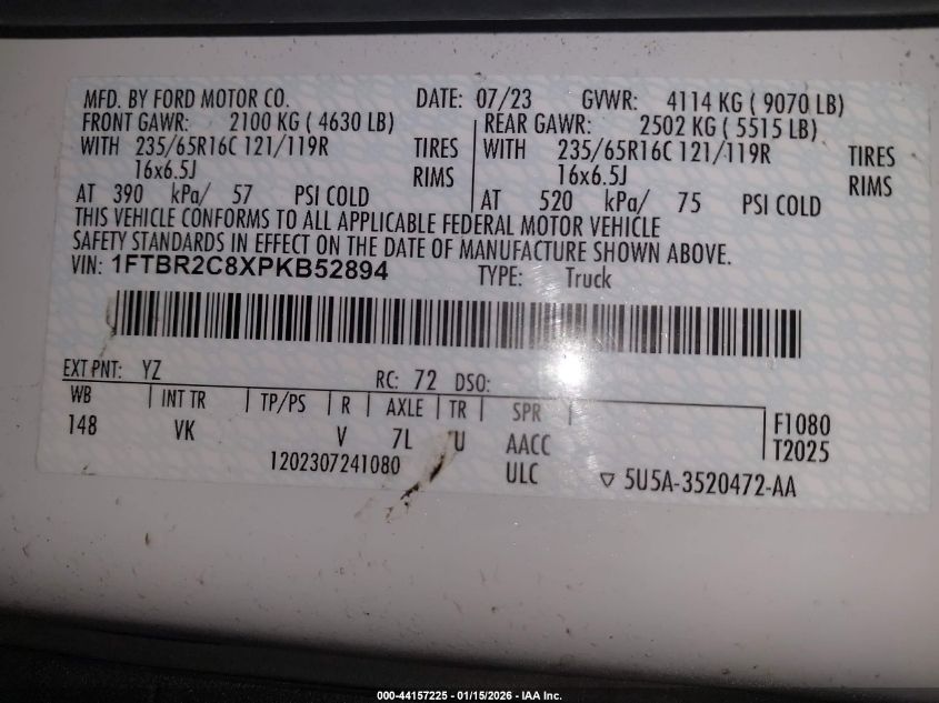 2023 Ford Transit-250 - 1FTBR2C8XPKB52894