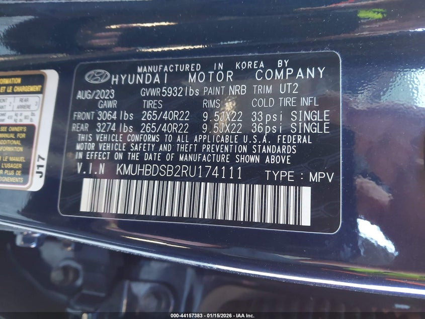 2024 GENESIS GV80 2.5L I-4 DI, DOHC, V(VIN: KMUHBDSB2RU174111