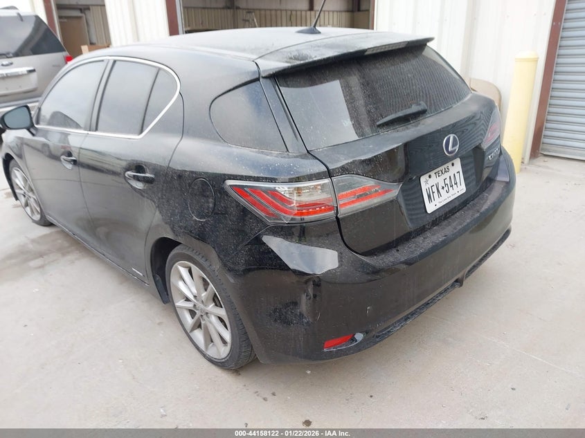 2012 Lexus Ct 1.8 Ct 200H Premium black Lot 111044158122 Vin JTHKD5BH5C2104696