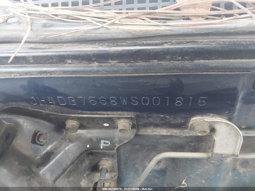 1998 Acura Integra Gs VIN: JH4DB7568WS001815 Lot: 44159870