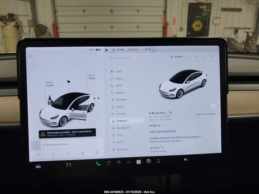 2021 Tesla Model 3 Long Range Dual Motor All-Wheel Drive VIN: 5YJ3E1EB2MF901991 Lot: 44160922