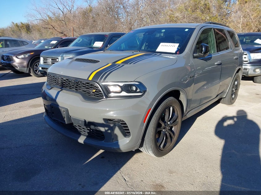 Vin: 1c4sdhct1pc602089, lot: 44658187, dodge durango hemi orange rwd 20232