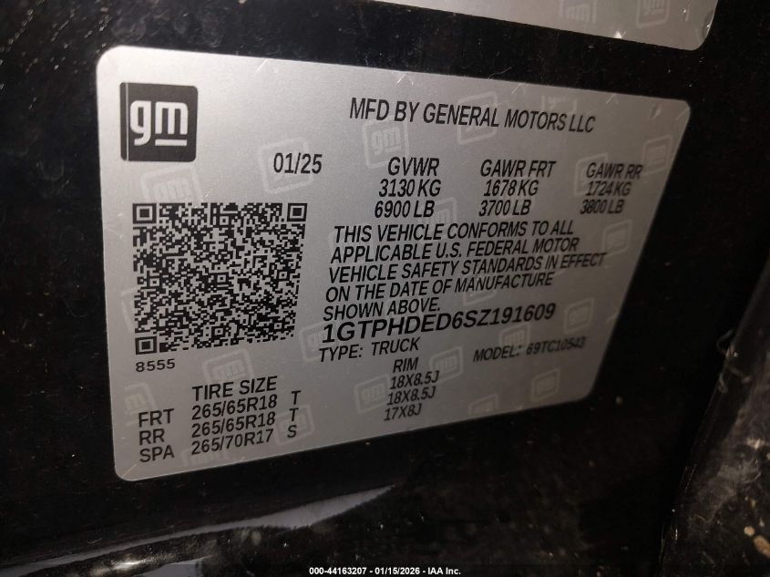 2025 GMC Sierra 1500 - 1GTPHDED6SZ191609