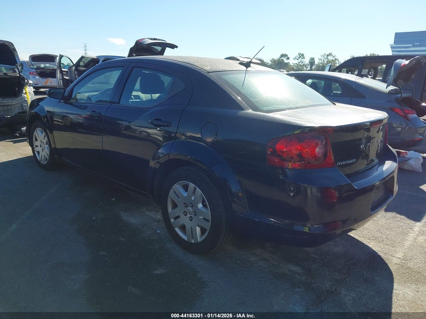 Vin: 1c3cdzabxdn506213, lot: 44659247, dodge avenger se 20133