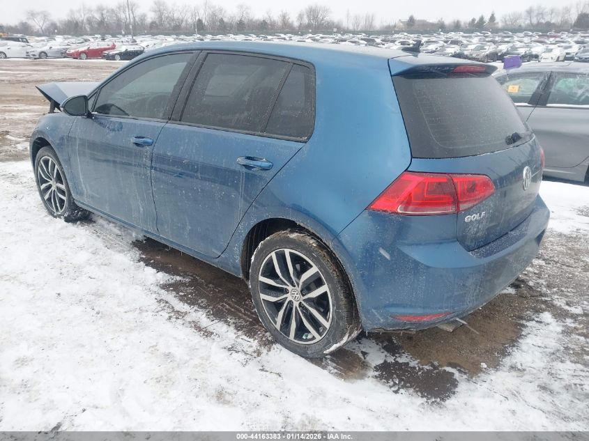 2017 Volkswagen Golf Tsi S 4-Door/Tsi Se 4-Door/Tsi Sel 4-Door/Tsi Wolfsburg Edition 4-Door