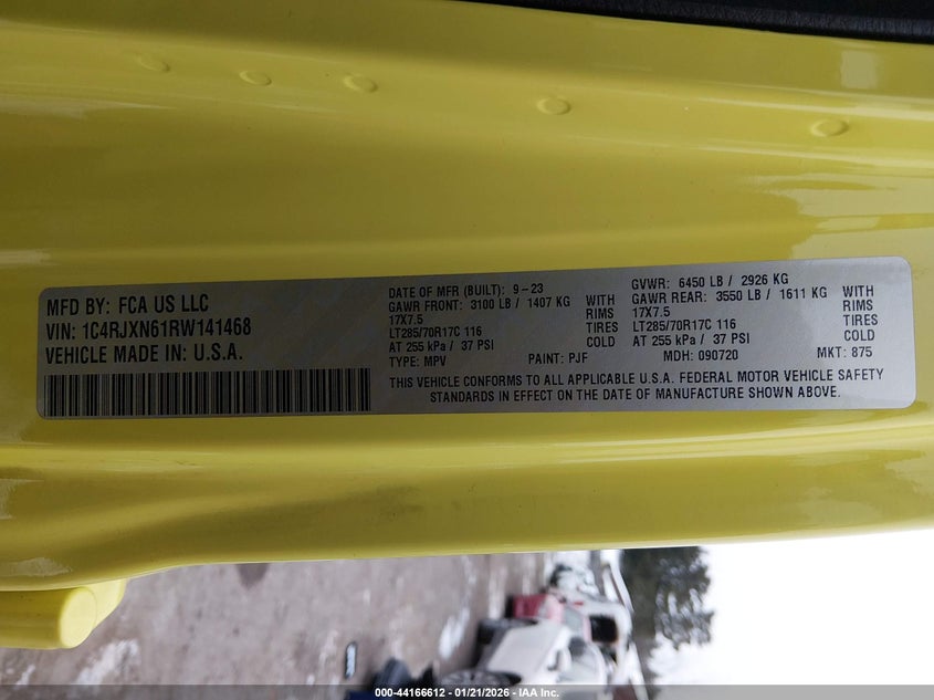 2024 Jeep Wrangler 4Xe Willys 4Xe VIN: 1C4RJXN61RW141468 Lot: 44166612