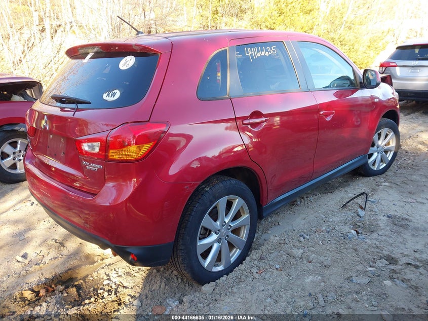 Vin: 4a4ap3au2ee025424, lot: 44662594, mitsubishi outlander sport es 20144
